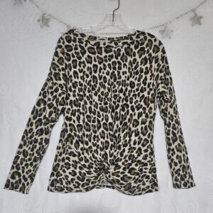 Gaze Small Leopard Print Twist Front Top Mob Wife Vibe Maximalist Indie Sleaze